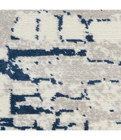 Twilight Area Rug Nourison Twilight Area Rug TWI10 Ivory/Navy 2' x 3'