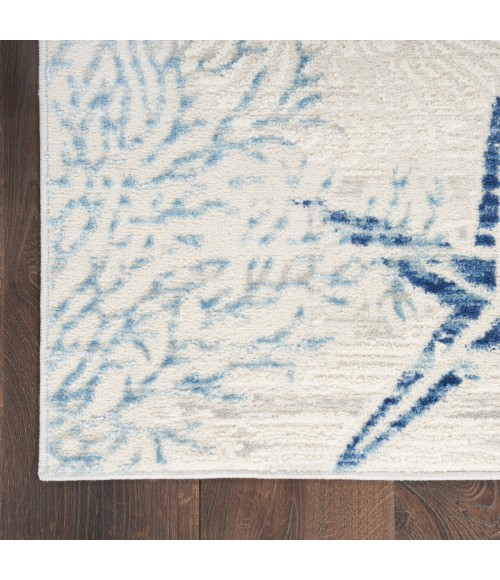 Nourison Seaside Ivory Grey Blue Rug SDS04 5 ft. X Square - Rugs Town Nourison Seaside Ivory Grey Blue SDS04 5 ft. X Square Rug