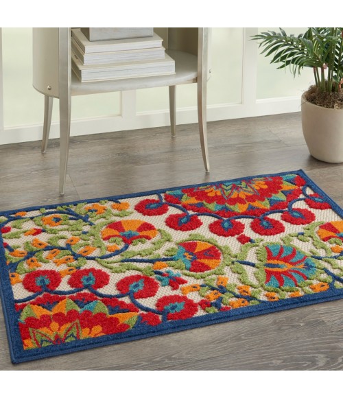 Nourison Aloha Area Rug ALH20-Red/Multi