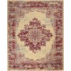 Nourison Grafix - Grf14 Cream Red Area Rug 7 ft. X 10 ft. Rectangle