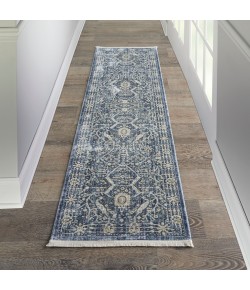 Nourison Lustrous Weave - Luw03 Blue Area Rug 2 ft. 2 X 7 ft. 6 Rectangle