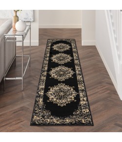 Nourison Grafix - Grf14 Black Area Rug 2 ft. 3 in. X 12 ft. Runner