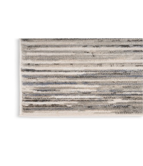 Nourison Serenity Home Ivory Grey Blue SRH03 2 ft. 2 in. X 7 ft. 6 in. Rectangle Rug