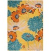 Nourison Allur - Alr06 Yellow Multicolor Area Rug 5 ft. 3 X 7 ft. 3 Rectangle