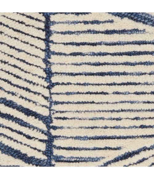 Nourison Vail White Blue VAI01 3 ft. 9 in. X 5 ft. 9 in. Rect. Rug