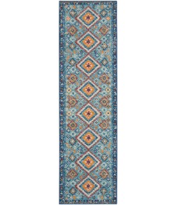 Nourison Passion - Psn47 Blue Multicolor Area Rug 2 ft. 2 X 7 ft. 6 Rectangle