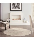 Nourison Tranquil Area Rug TRA13 Beige/Grey 5'3" Round