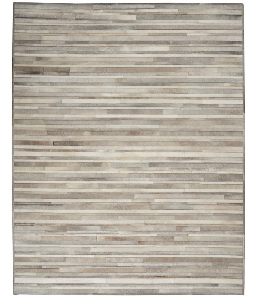 Calvin Klein Home Prairie Area Rug PRA1 Silver 10' x 14'