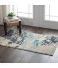 Nourison Celestial Area Rug CES02-Ivory/Teal Blue