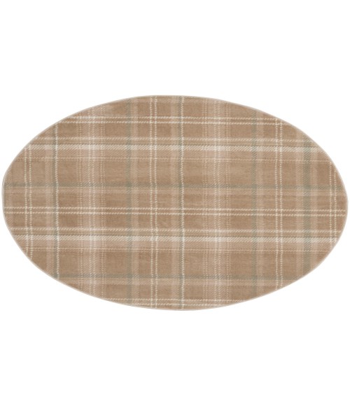Nourison Grafix Taupe GRF03 5 ft. 3 in. Round Rug