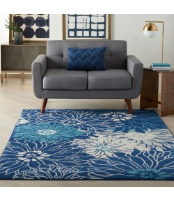 Nourison Passion - Psn17 Navy Ivory Area Rug 3 ft. 9 X 5 ft. 9 Rectangle
