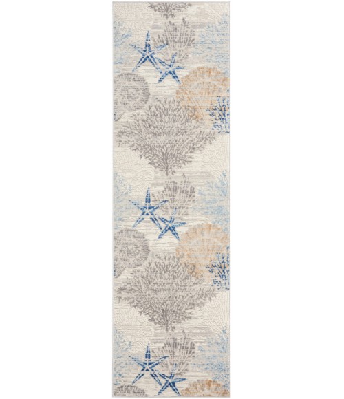 Nourison Seaside Ivory Grey Blue SDS04 6 ft. Rect. Rug