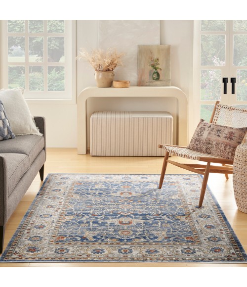 Nicole Curtis Series 4 Area Rug SR402 Light Blue Grey