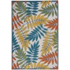 Nourison Aloha - Alh18 Ivory Multicolor Area Rug 6 ft. X 9 ft. Rectangle