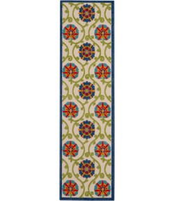 Nourison Home Aloha ALH19 Blue Multicolor 2 ft. X 6 ft. Area Rug