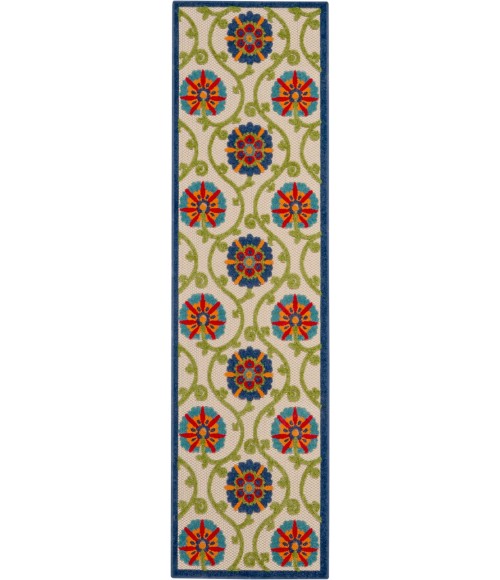 Nourison Aloha Runner Area Rug ALH19-Blue/Multicolor