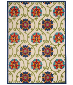 Nourison Aloha - Alh19 Blue Multicolor Area Rug 6 ft. X 9 ft. Rectangle