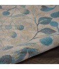 Nourison Tranquil Round Area Rug TRA03-Ivory/Turquoise