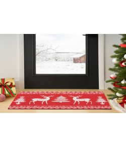Nourison Tybee Red Ivory TYB12 2 ft. X 3 ft. Rectangle Rug