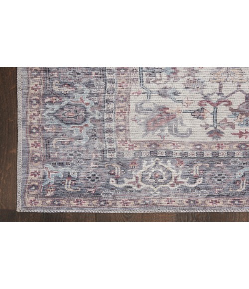 Nicole Curtis Machine Washable Series 1 Grey SR104 2 ft. 2 in. X 12 ft. Rectangle Rug