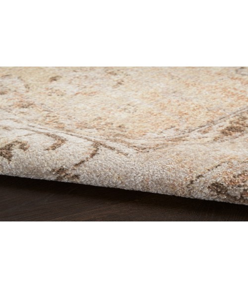 Nourison Astra Machine Washable Beige ASW11 6 ft. 7 in. X 9 ft. Rectangle Rug