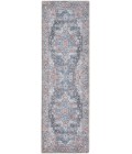 Nicole Curtis Machine Washable Series 1 Area Rug SR101 Blue 7' Runner