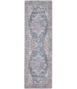 Nicole Curtis Nicolecurtis Series1 - Sr101 Light Blue Multicolr Area Rug 2 ft. X 6 ft. Runner