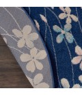 Nourison Tranquil Round Area Rug TRA04-Navy