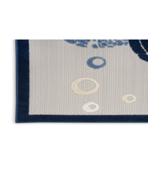 Nourison Aloha Navy Blue ALH27 9 ft. X 12 ft. Rectangle Rug