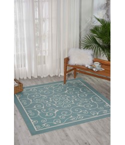 Nourison Home & Garden - Rs019 Light Blue Area Rug 10 ft. X 13 ft. Rectangle
