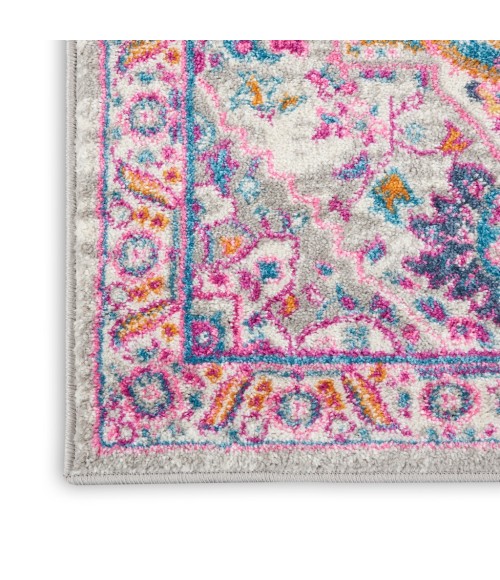 Nourison Passion Runner Area Rug PSN20-Light Grey/Pink