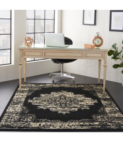Nourison Grafix - Grf14 Black Area Rug 6 ft. X 9 ft. Rectangle