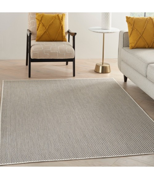 Nourison Courtyard Area Rug COU01-Ivory Charcoal