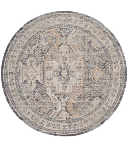 Nourison Lynx - Lnx01 Ivory Charcoal Area Rug 7’10” X Round