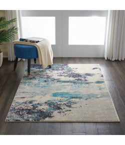 Nourison Celestial - Ces02 Ivory Teal Blue Area Rug 3 ft. 11 X 5 ft. 11 Rectangle