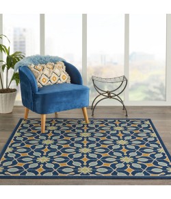 Nourison Caribbean - Crb07 Navy Area Rug 5 ft. 3 X Square