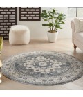 Nourison Quarry Grey/Ivory QUA07 4 ft. X Round Rug