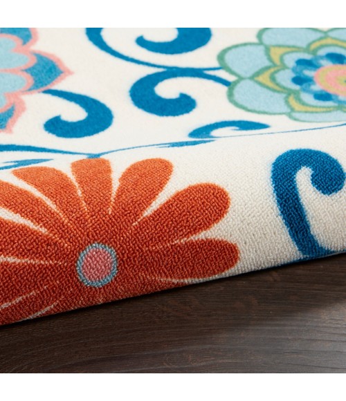 Nourison SUN N' SHADE Area Rug Waverly Sun N' Shade Area Rug SND84-Ivory/Multi