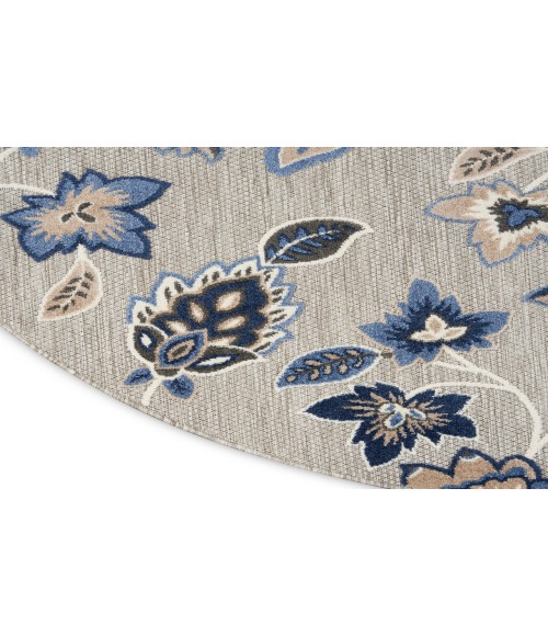 Nourison Aloha Blue Grey ALH31 7’10” Round Rug
