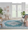 Nourison Passion Area Rug PSN03 Turquoise Grey