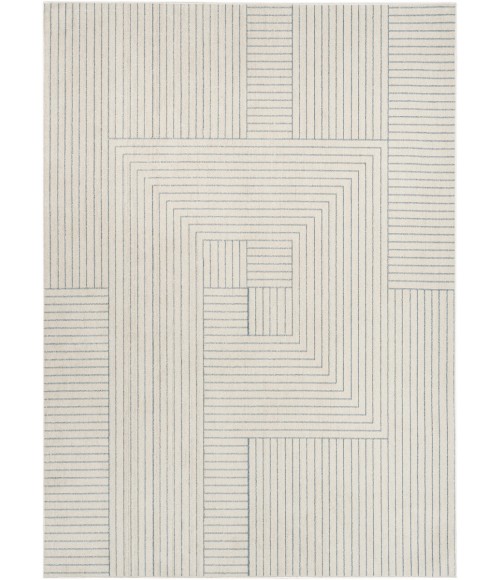 Nourison Home Washable Decor Cream Blue Rug WSD11 5 ft. 3 in. X 7 ft. Rectangle - Rugs Town Nourison Home Washable Decor Cream Blue WSD11 5 ft. 3 in. X 7 ft. Rectangle Rug