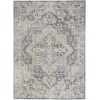Nourison Astra Washables - Asw12 Grey Blue Area Rug 6 ft. 7 in. X 9 ft. Rectangle