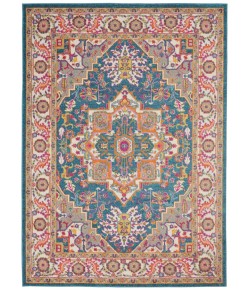 Nourison Passion - Psn20 Teal Multicolor Area Rug 3 ft. 9 X 5 ft. 9 Rectangle