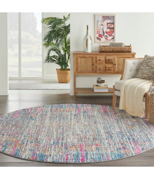 Nourison Passion Round Area Rug PSN09-Ivory/Multi