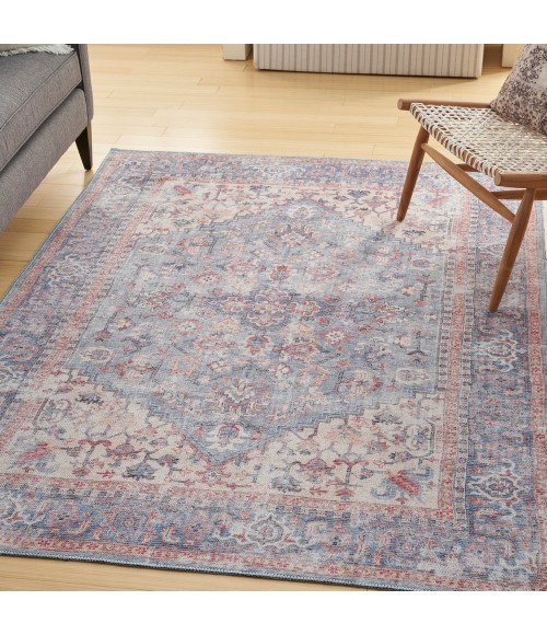 Nicole Curtis Machine Washable Series 1 Area Rug SR104 Blue/Multi