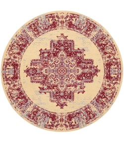 Nourison Grafix - Grf14 Cream Red Area Rug 8 ft. X Round