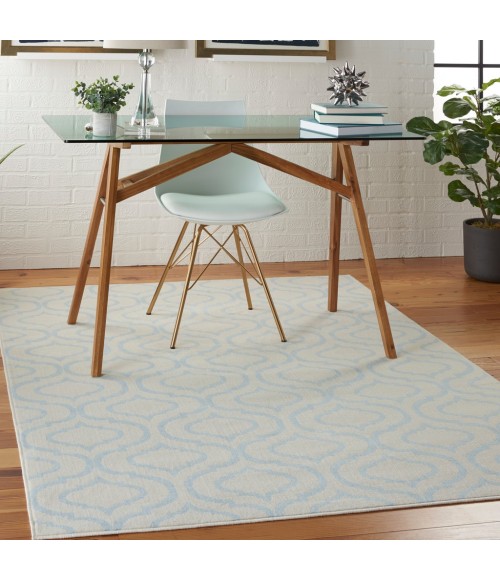 Nourison Jubilant Area Rug JUB19-Ivory/Blue