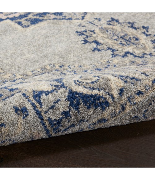 Nourison Tranquil Area Rug TRA14-Grey/Navy
