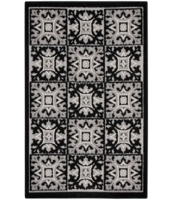 Nourison Aloha Black White ALH34 2 ft. 8 in. X 4 ft. Rectangle Rug