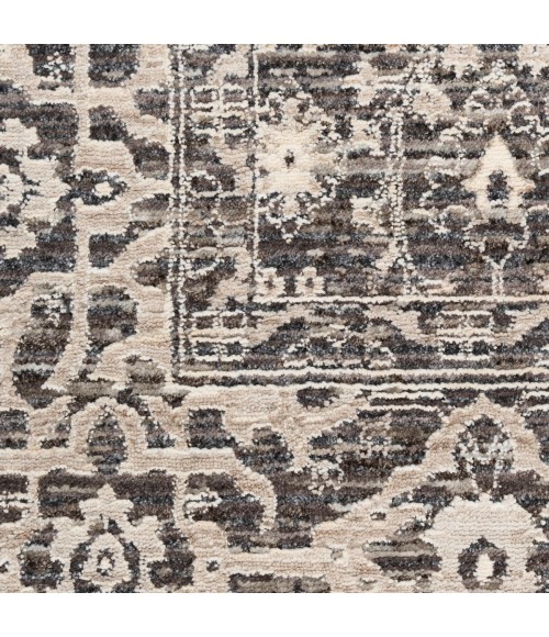 Nourison Shadows Charcoal Ivory SHW04 6 ft. X 9 ft. Rect. Rug